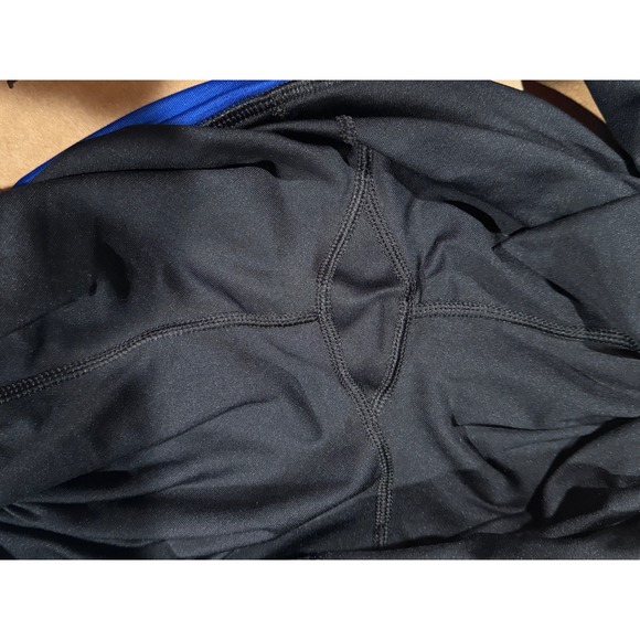 Under Armour ColdGear Womens Large Black Blue Fitted Compression Leggings - Picture 6 of 11